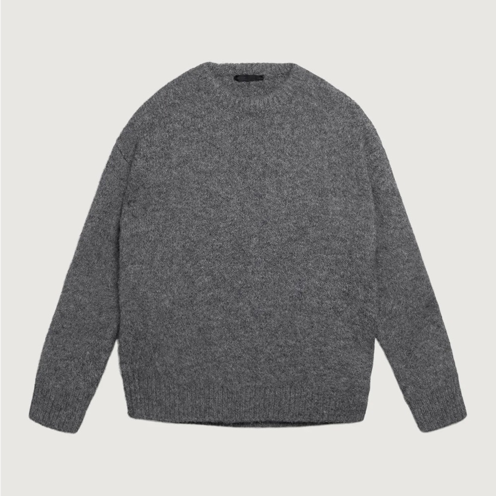 Oak + Fort Crewneck Sweater Mens Large Grey Oversized Sweater